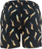 JACK&JONES JJIARUBA JJSWIMSHORTS - Heren Zwembroek - Regular fit met elastische tailleband - Zwart - Oranje - Lichtblauw (papegaai print)