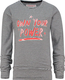 Vingino Heidi - Kinder Meisjes T-shirt - Maat 140 - Lange mouw - Deep Black