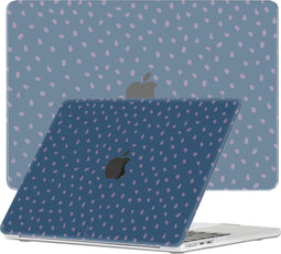 Lunso Geschikt voor MacBook Air 15 inch (2023-2025) cover hoes - case - Purple Pips