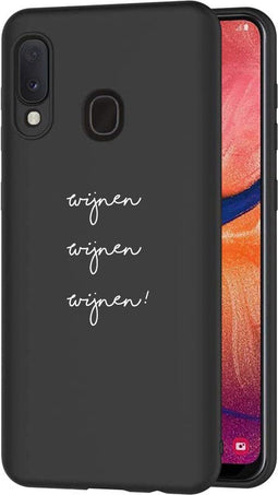 iMoshion Hoesje Geschikt voor Samsung Galaxy A20e Hoesje Siliconen - iMoshion Design hoesje - Zwart / Wijnen Wijnen Wijnen