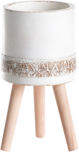 SKIATOS - Bloempot - Gebroken wit - 43 cm - MgO