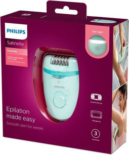 Philips Satinelle Essential BRE265/00 - Epilator - Verlichting - Mintgroen
