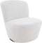 Kick Draaifauteuil Jill - Bouclé - Wit