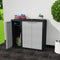 vidaXL - Tuinkast - met - 2 - schappen - zwart - en - grijs