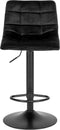 House Nordic Middelfart - Barkruk - Microleder lichtbruin - Zwart (Set van 2)