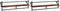 vidaXL - Wandschappen - met - stangen - 2 - st - 100x25x30 - cm - gerookt - eikenkleurig