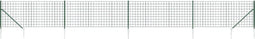 vidaXL - Draadgaashek - met - grondankers - 0,8x10 - m - groen