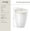 tectake® Badkamerkruk Rond - ABS-Kunststof - Opbergruimte en Zitkussen - Wit (Nr. 402077)
