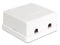 Delock Keystone Surface Mounted Box - 2 Port - Aansluitbox voor Keystone modules - Wit