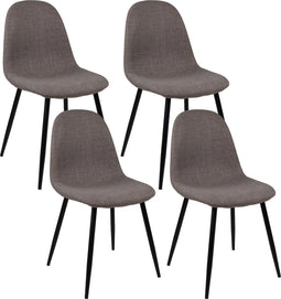 Kick Collection Noor - Eetkamerstoel - Set van 4 - Grijs (set van 4)