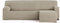 Hoes voor chaise longue met korte armleuning links Eysa TROYA Lichtbruin 170 x 110 x 310 cm