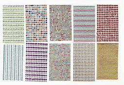 Creotime Stick-on strasstenen, d: 4-6 mm, kleuren assorti, 10 vellen