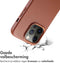 Accezz MagSafe Leather Backcover - Soft case - Krasbestendig - Bruin (iPhone 14 Pro)