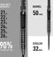 Harrows Black Knight - Steeltip dartpijl 90% tungsten 23 g - Zwart (3 stuks)