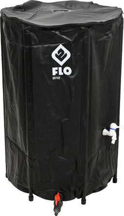 FLO Opvouwbare Regenton 250L - Regenwatertank met filter en overstortventiel - Zwart