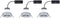 Paulmann Nova Plus - LED-inbouwlamp - zwenkbaar 3x6W 3x470lm 2700K Chroom (set van 3)