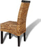 vidaXL - Eetkamerstoelen - 2 - st - abaca - en - massief - mangohout