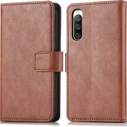 iMoshion Hoesje Geschikt voor Sony Xperia 10 IV Hoesje Met Pasjeshouder - iMoshion Luxe Bookcase - Bruin