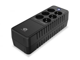Conceptronic ZEUS05E - UPS 650VA 360W - 6 AC-uitgangen - Zwart