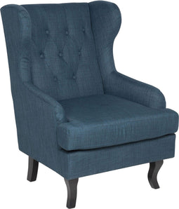 ALTA - Chesterfield fauteuil - Blauw - Polyester