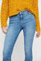 Pieces PCDELLY SKN MW CR LB124-BA/NOOS BC Dames Jeans - Skinny Fit - Stretch Denim - Maat XS