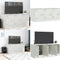 vidaXL Tv-meubel - 99x39x44 cm - koudgewalst staal - wit