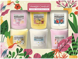 Yankee Candle - Gift Set - 6 x 49g votiefkaarsen - Geuren: gesuikerde bloesem mangolimonade granaatappelkokosnoot citruskruiden eilandbloemen confetti-macarons