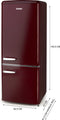 DOMO DO91707R - Retro Koelkast - 191 l - Wijnrood