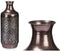 Vaas Zilverkleurig Metaal 16 x 42 x 16 cm (4 Stuks) Met reliëf