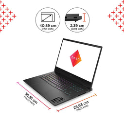 HP OMEN 16-xd0360nd AMD Ryzen™ 7 7840HS Laptop 40,9 cm (16.1") Full HD 16 GB DDR5-SDRAM 1 TB SSD NVIDIA GeForce RTX 4060 Wi-Fi 6E (802.11ax) Windows 11 Home Zwart