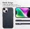 Accezz MagSafe Leather Backcover - iPhone 14 - Echt leer met verhoogde randen - Zwart