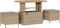 vidaXL - 3-delige - Tuinstoelset - met - Kussens - in - Beige - Poly - Rattan - en - Acacia
