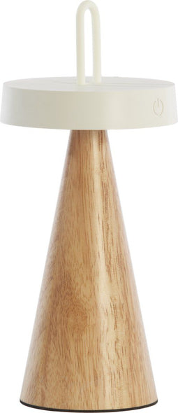 Light&living Tafellamp LED Ø13x28,5 cm ANKENTA crème+hout naturel