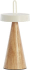 Light&living Tafellamp LED Ø13x28,5 cm ANKENTA crème+hout naturel
