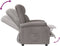 vidaXL Fauteuil verstelbaar stof taupe