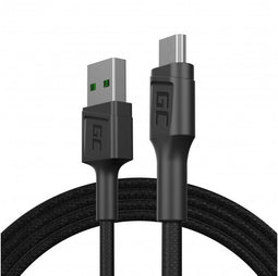 Green Cell KABGC20 - USB Micro-USB Kabel - Snelladen 3.0 - Zwart
