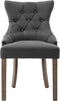 vidaXL - Eetkamerstoelen - 2 - st - stof - grijs