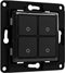 Shelly Wall Switch 4 - Schakelaar 4-voudig - Zwart