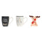 Mok DKD Home Decor Zwart Wit Porselein Bone China (360 ml) (2 Stuks)