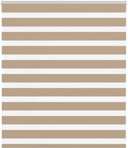 vidaXL Zebra - Rolgordijn - 125x100 cm - 100% polyester - zandbruin