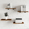 vidaXL - Wandschappen - 4 - st - 40x30x1,5 - cm - bewerkt - hout - gerookt - eikenkleur