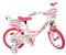 Eenhoorn Roze Kinderfiets - 35,5 cm - 3,5-5 jaar - Hand- & terugtraprem - Zijwieltjes - Verstelbaar zadel - Poppenzitje & mandje