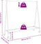 vidaXL - Kledingrek - met - schappen - en - wielen - 106x34x106,5 - cm - bamboe