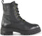 PS Poelman LUNA - Dames Veterboots - Imitatiebont - Zwart - Maat 42