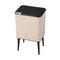 AKSA Home® Touch Bin Prullenbak – Vuilnisbak - Prullenbak afvalscheiding - Afvalscheidingprullenbakken - Afvalbak - 36L - Beige