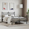 vidaXL - Bedframe - met - hoofd- - en - voeteneinde - metaal - zwart - 150x200 - cm