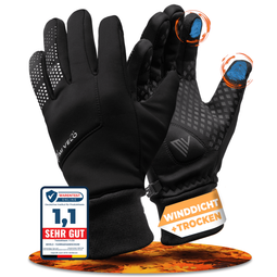 miVelo handschoenen - winddicht en waterafstotend - maat S - zwart