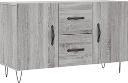 vidaXL - Dressoir - 100x36x60 - cm - bewerkt - hout - grijs - sonoma - eikenkleurig
