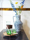 Return to Sender | Vaas Large 45 cm Waves print handgeschilderd met handvat - Bloemenvaas