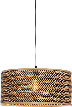 GOOD&MOJO Hanglamp Java - Bamboe/Zwart - Ø50cm - Modern - Hanglampen Eetkamer, Slaapkamer, Woonkamer